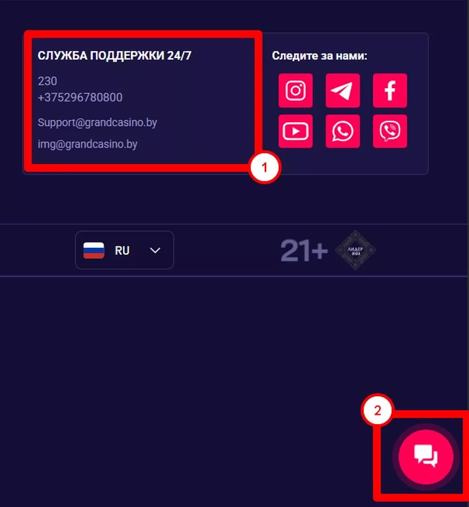 Способы связи с техподдержкой