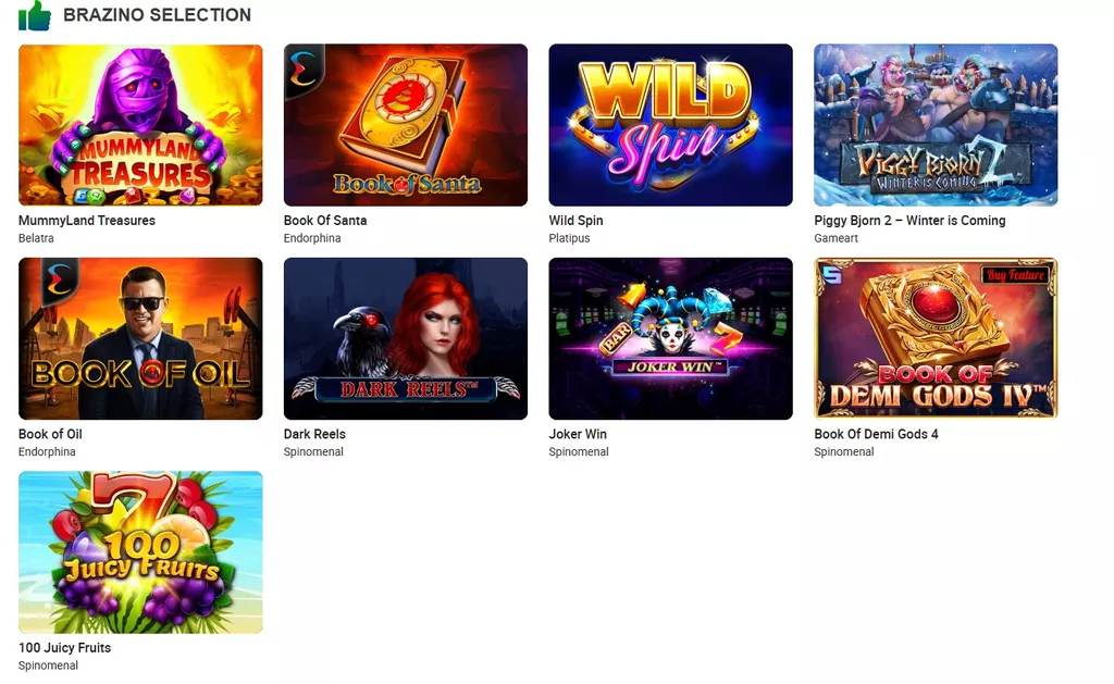 Слоты в разделе Brazino selection