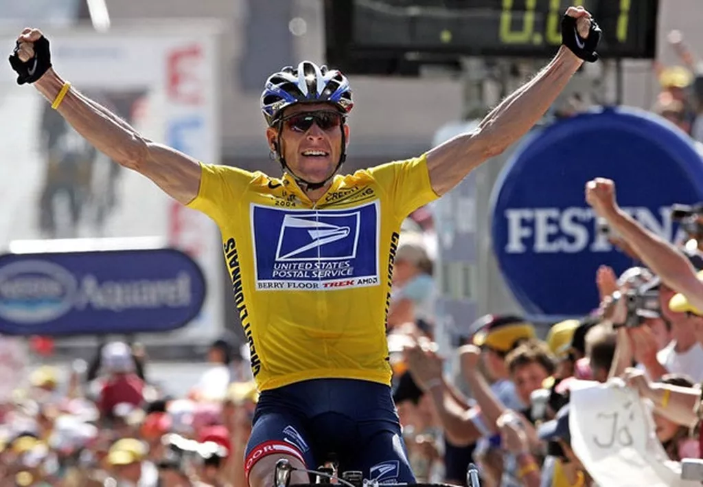 Лэнс Армстронг на велогонке