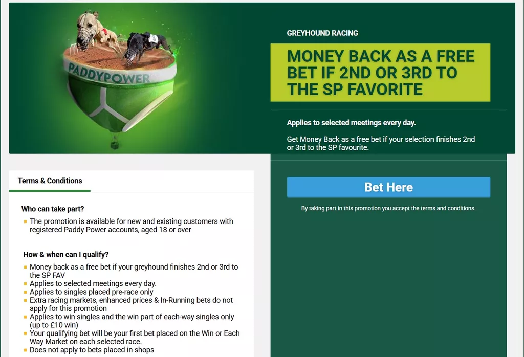 PaddyPower начисляет бонус за ставки на собачьи забеги