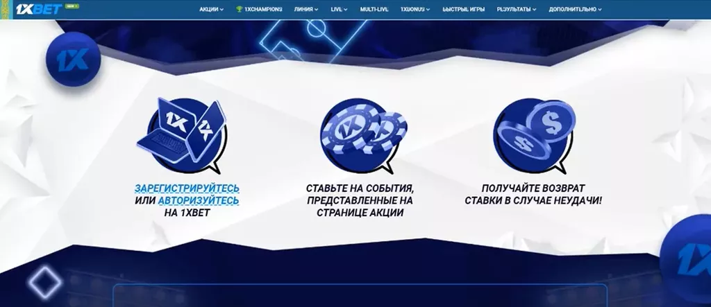 Клиенты 1хБет получают фрибеты за проигрыш пари на акционные топ-матчи