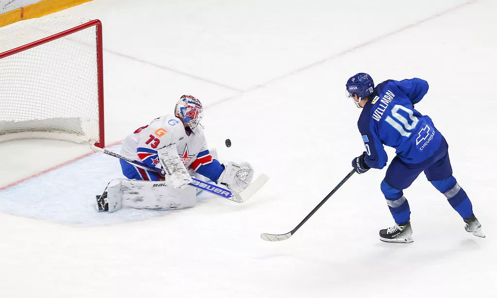 СКА обыграл «Барыс» в выездном матче КХЛ со счетом 5:0